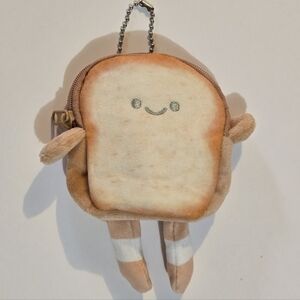 🍒🍒 Cute Toast Plush Coin Purse Keychain